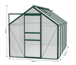 Vitavia Gewächshaus Pollux 6200 HKP, ca. B195/H197/T321 cm