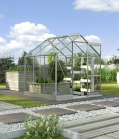 Vitavia Gewächshaus Pontos 3800, ESG, inkl. Stahlfundamentrahmen