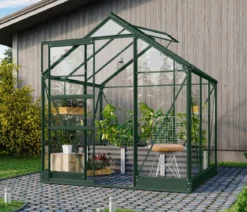Vitavia Gewächshaus Pontos 3800, ESG/HKP 6 mm, inkl. Stahlfundamentrahmen