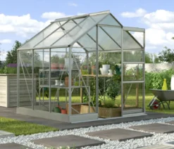 Vitavia Gewächshaus Pontos 3800, ESG/HKP 6 mm, inkl. Stahlfundamentrahmen
