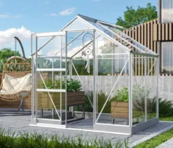 Vitavia Gewächshaus Pontos 2500, ESG, inkl. Stahlfundamentrahmen, ca. B195/H207/T137 cm