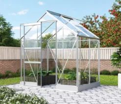 Vitavia Gewächshaus Pontos 2500, ESG, inkl. Stahlfundamentrahmen, ca. B195/H207/T137 cm