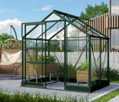 Vitavia Gewächshaus Pontos 2500, ESG, inkl. Stahlfundamentrahmen, ca. B195/H207/T137 cm