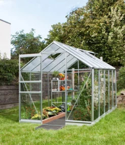 Vitavia Gewächshaus Pontos 6200, ESG 3 mm/HKP 6 mm, inkl. Stahlfundamentrahmen
