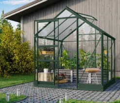 Vitavia Gewächshaus Pontos 3800 ESG/NSG, inkl. Stahlfundamentrahmen, ca. B195/H207/T199 cm