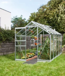 Vitavia Gewächshaus Pontos 6200, ESG, inkl. Stahlfundamentrahmen, ca. B195/H207/T324 cm