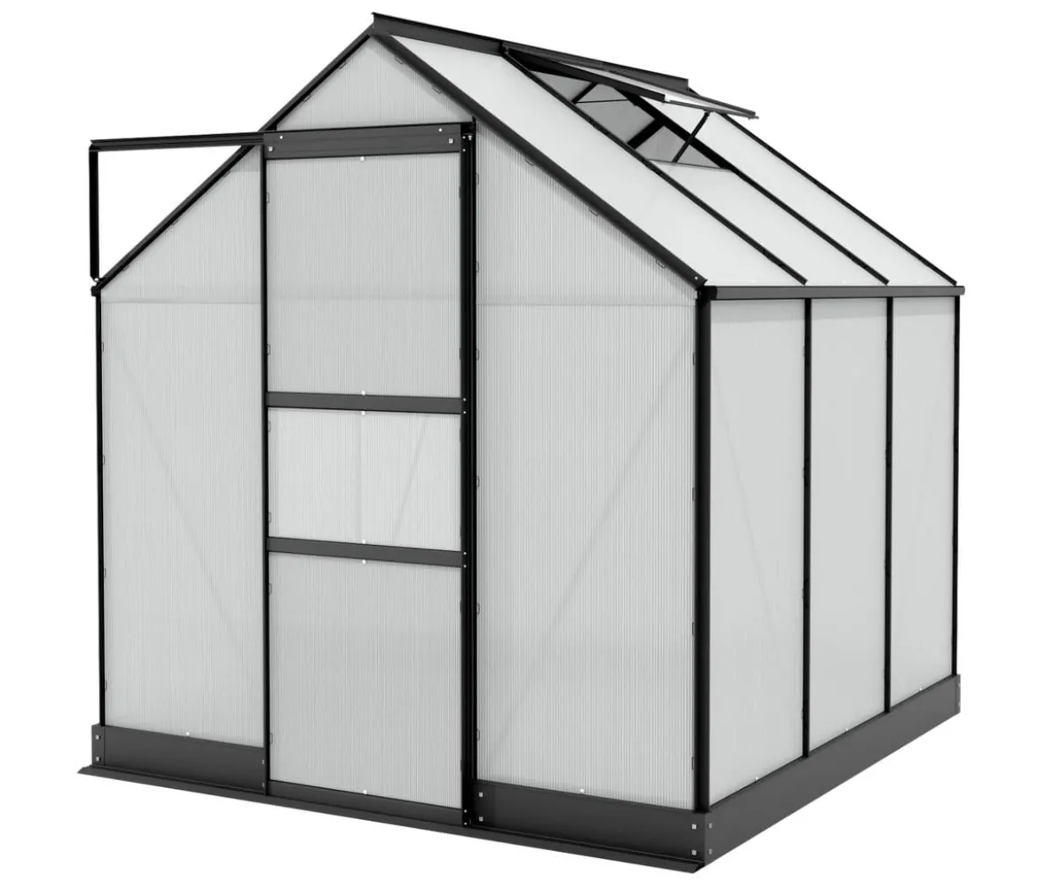 Vitavia Gewächshaus Pontos 3800 HKP 4 mm, inkl. Stahlfundamentrahmen, ca. B195/H199/T207 cm