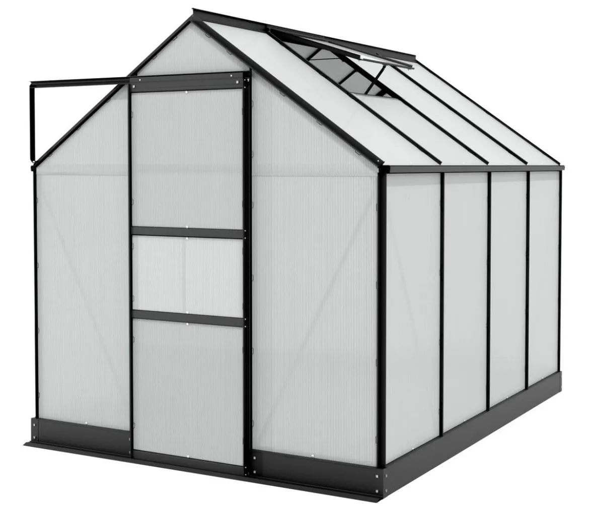 Vitavia Gewächshaus Pontos 5000 HKP 4 mm, inkl. Stahlfundamentrahmen, ca. B195/H207/T261 cm