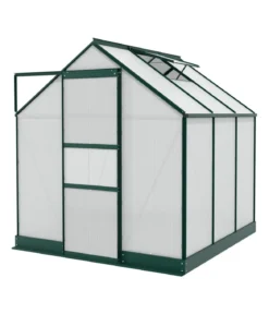 Vitavia Gewächshaus Pontos 3800, HKP 6 mm, inkl. Stahlfundamentrahmen, ca. B195/H207/T199 cm