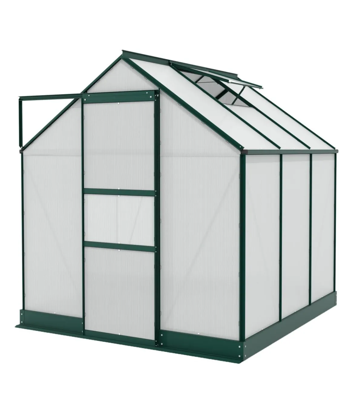 Vitavia Gewächshaus Pontos 3800, HKP 6 mm, inkl. Stahlfundamentrahmen, ca. B195/H207/T199 cm