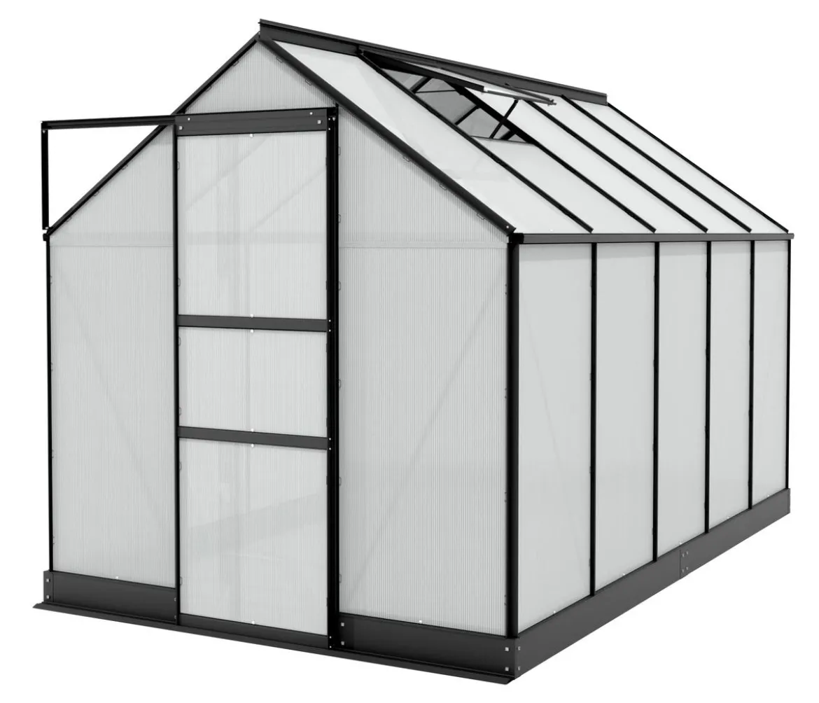 Vitavia Gewächshaus Pontos 6200 HKP 4 mm, inkl. Stahlfundamentrahmen, ca. B195/H207/T324 cm