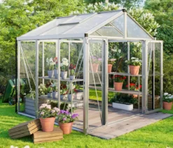Vitavia Gewächshaus Poseidon 6200 ESG/HKP, ca. B258/H250/T242 cm