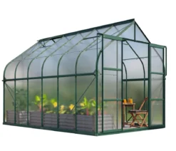 Vitavia Gewächshaus Saturn 9900 HKP, inkl. Stahlfundamentrahmen, ca. B264/H255/T383 cm