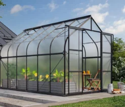 Vitavia Gewächshaus Saturn 9900 HKP, inkl. Stahlfundamentrahmen, ca. B264/H255/T383 cm