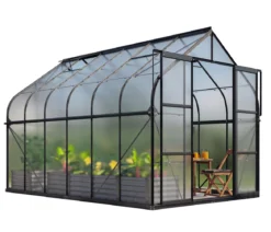 Vitavia Gewächshaus Saturn 9900 HKP, inkl. Stahlfundamentrahmen, ca. B264/H255/T383 cm