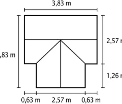 Vitavia Gewächshaus Sirius ESG, inkl. Stahlfundamentrahmen, ca. B383/H254/T383 cm