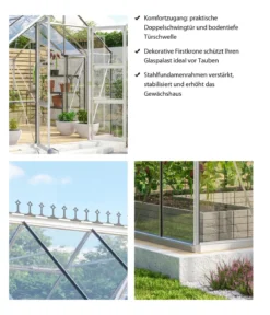 Vitavia Gewächshaus Stellar, ESG, inkl. Stahlfundamentrahmen