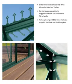 Vitavia Orangerie Minerva ESG, inkl. Stahlfundamentrahmen, ca. B383/H254/T383 cm