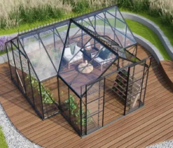 Vitavia Orangerie Minerva ESG, inkl. Stahlfundamentrahmen, ca. B383/H254/T383 cm