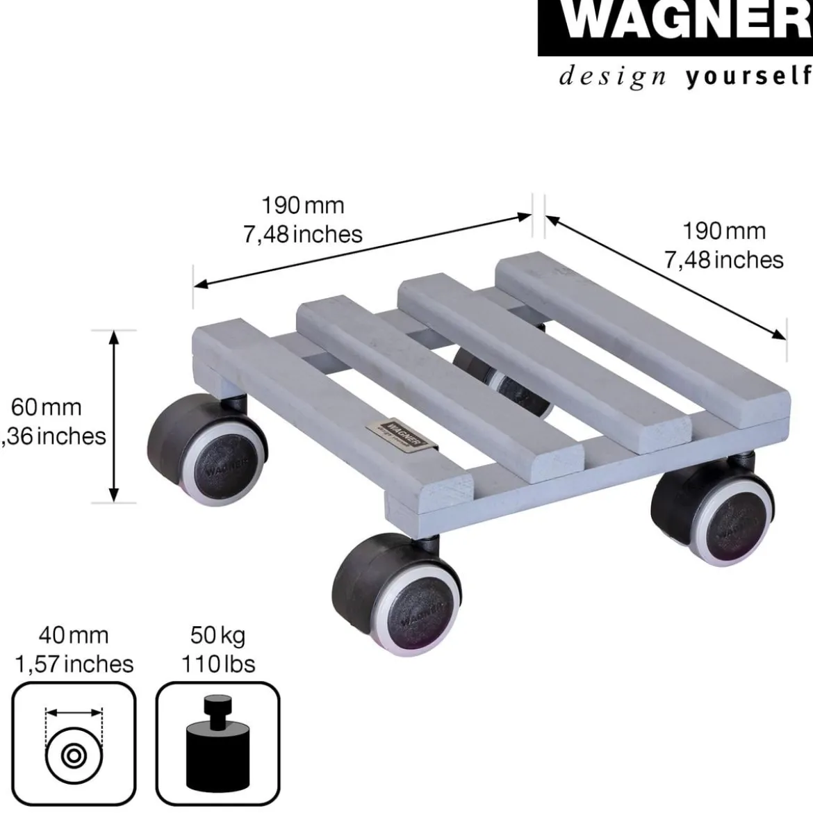 Wagner Pflanzenroller Creo, Ø 19 cm