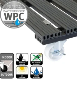 Wagner WPC-Pflanzenroller, anthrazit, ca. B38/H11/T38 cm