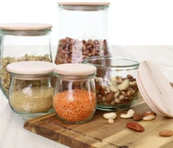 WECK® Sturzglas, inkl. Holzdeckel und Schäufelchen, 500 ml