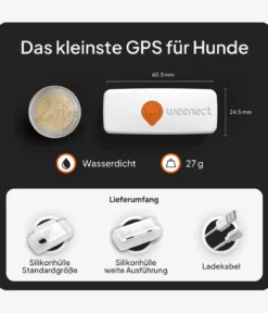 Weenect XS GPS-Tracker für Hunde, ca. B6,05/H2,45/T1,5 cm