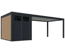 Weide Carport Alu/Stahl, ca. B720/H255/T300 cm