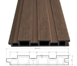 Weide Carport WPC-Seitenwand, ca. B496/H237/T2,8 cm