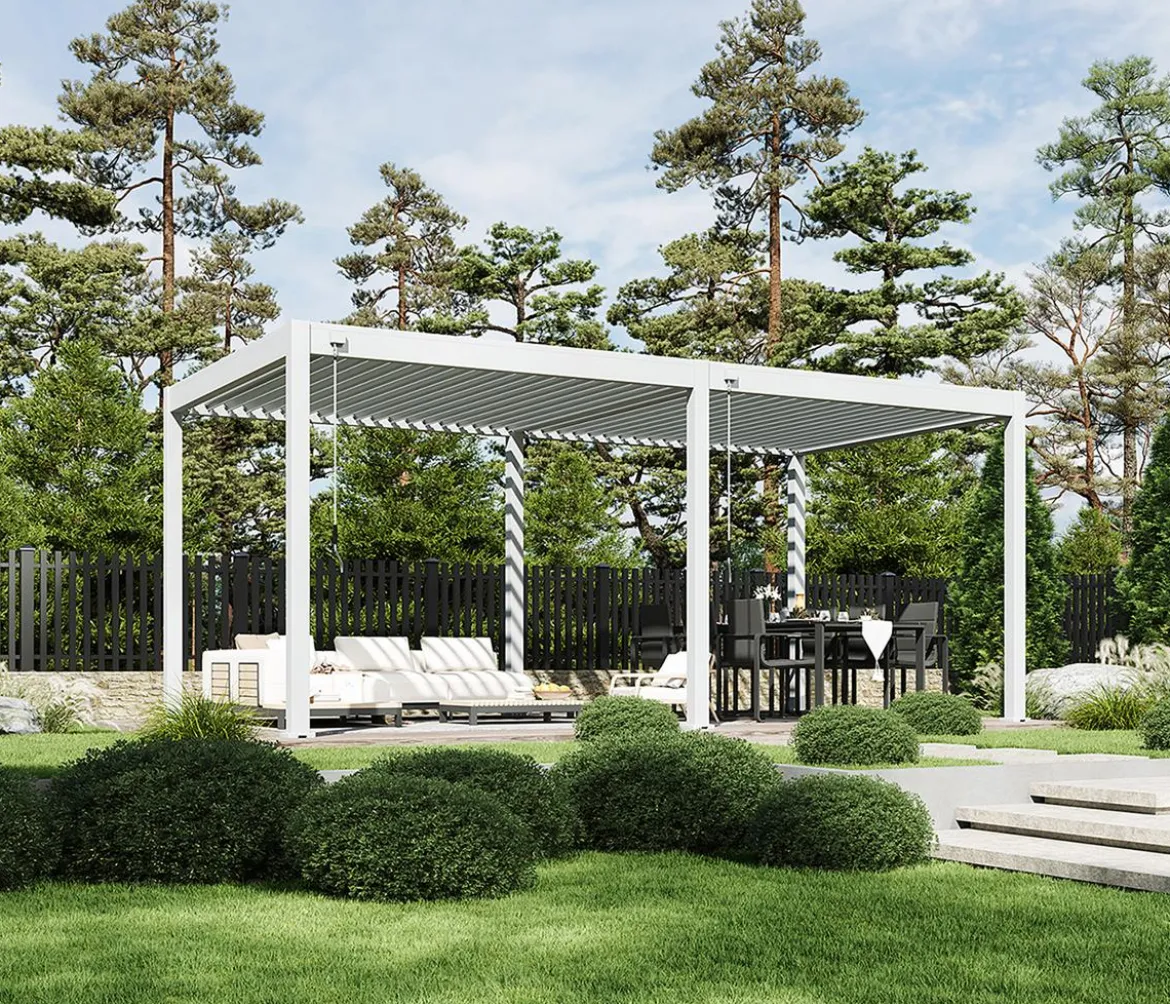 Weide Classic Pergola 3x6 Alu-Stahl, ca. B600/H255/T300 cm