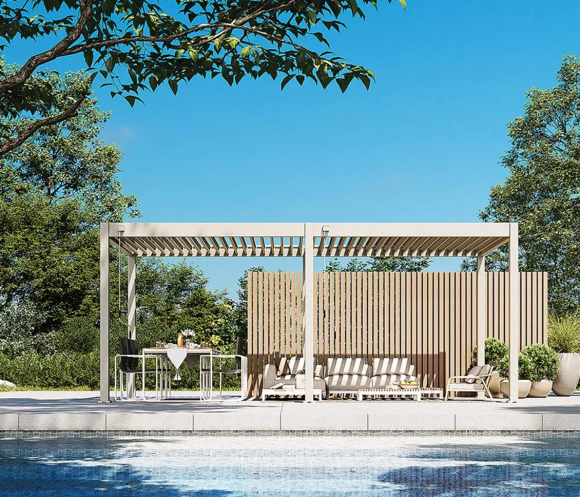 Weide Classic Pergola 3x6 Alu-Stahl, ca. B600/H255/T300 cm