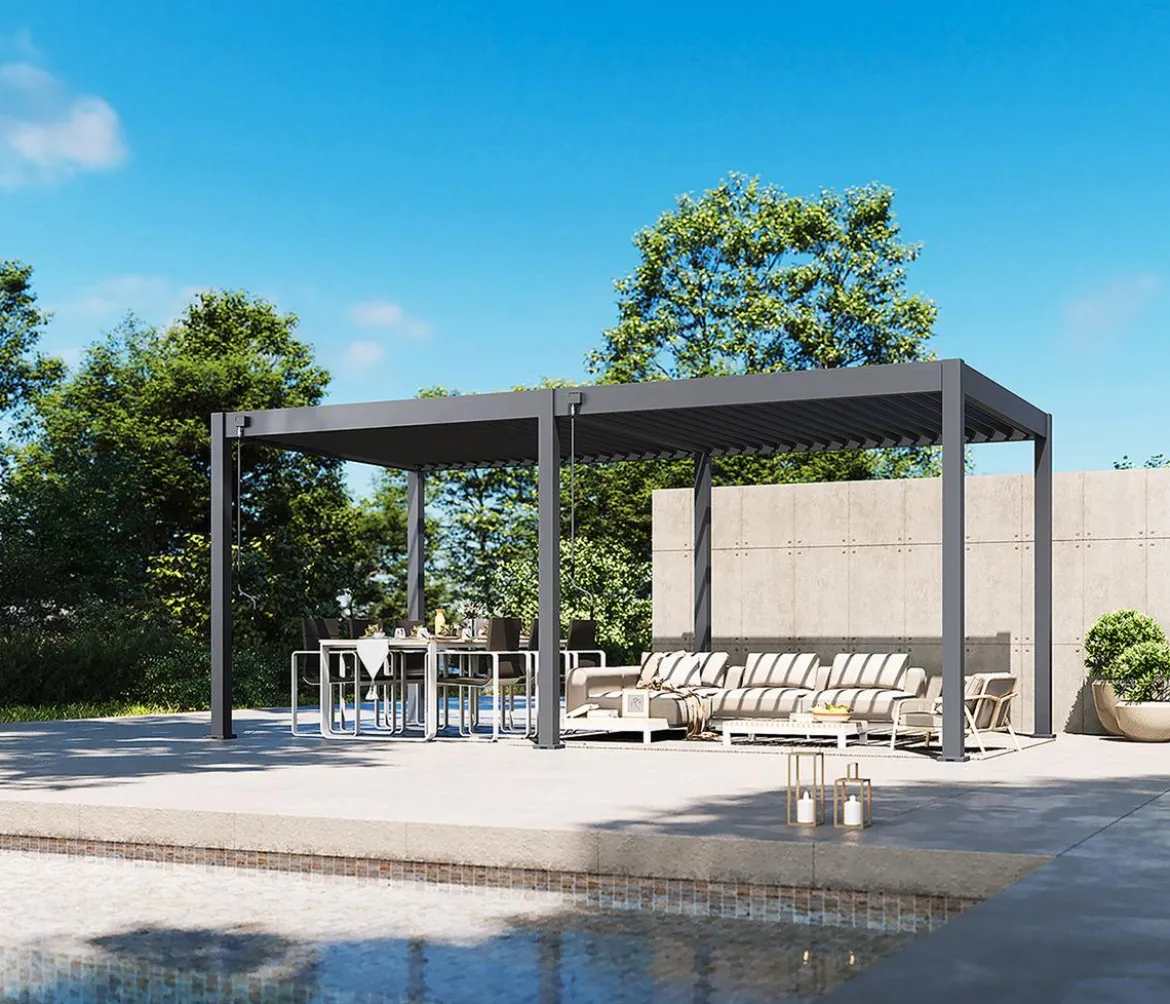 Weide Classic Pergola 3x6 Alu-Stahl, ca. B600/H255/T300 cm
