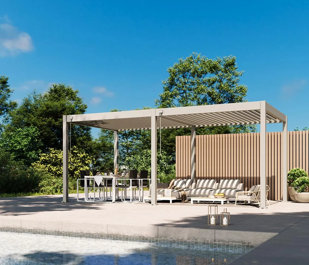 Weide Classic Pergola 3x6 Alu-Stahl, ca. B600/H255/T300 cm