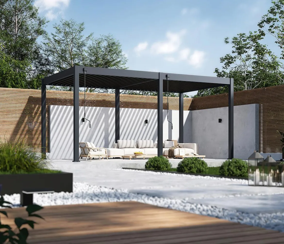 Weide Classic Pergola 3x5,3 Alu-Stahl, ca. B530/H255/T300 cm