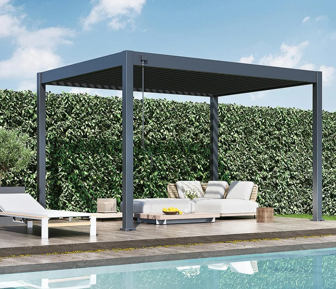 Weide Classic Pergola 3x4 Alu-Stahl, ca. B400/H255/T300 cm