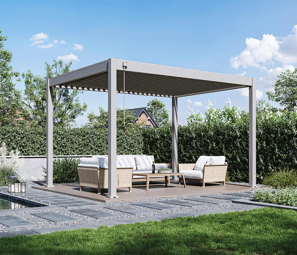 Weide Classic Pergola 3x4 Alu-Stahl, ca. B400/H255/T300 cm