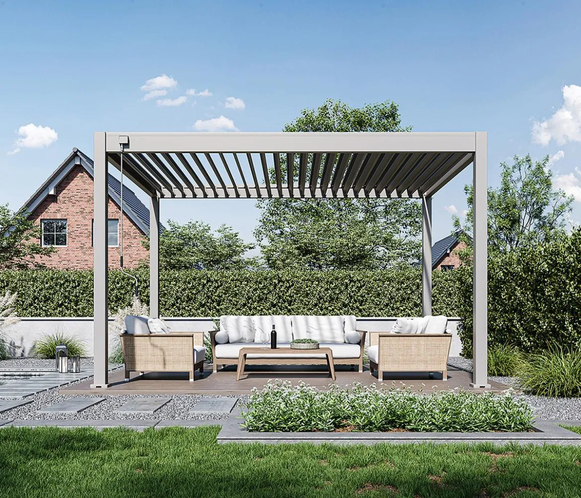 Weide Classic Pergola 3x4 Alu-Stahl, ca. B400/H255/T300 cm