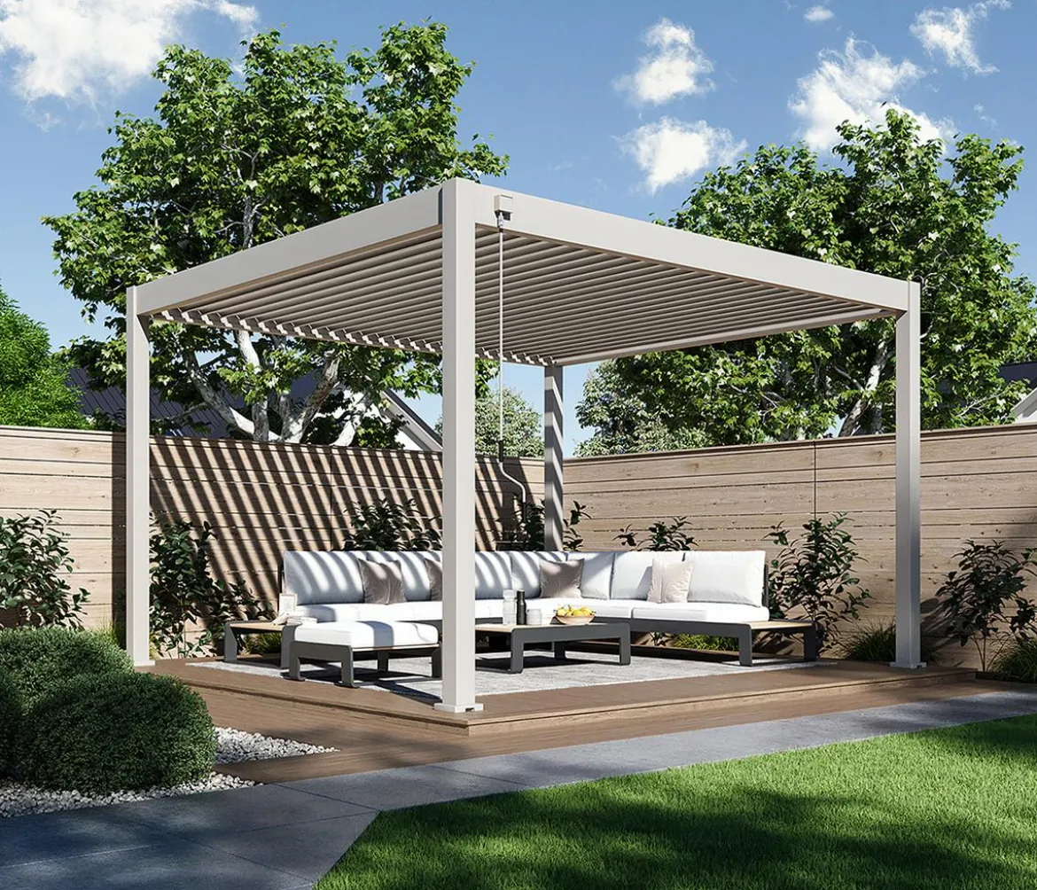 Weide Deluxe Pergola Voll-Alu, ca. B400/H255/T360 cm