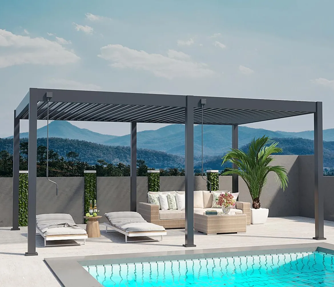 Weide Deluxe Pergola Voll-Alu, ca. B530/H255/T360 cm
