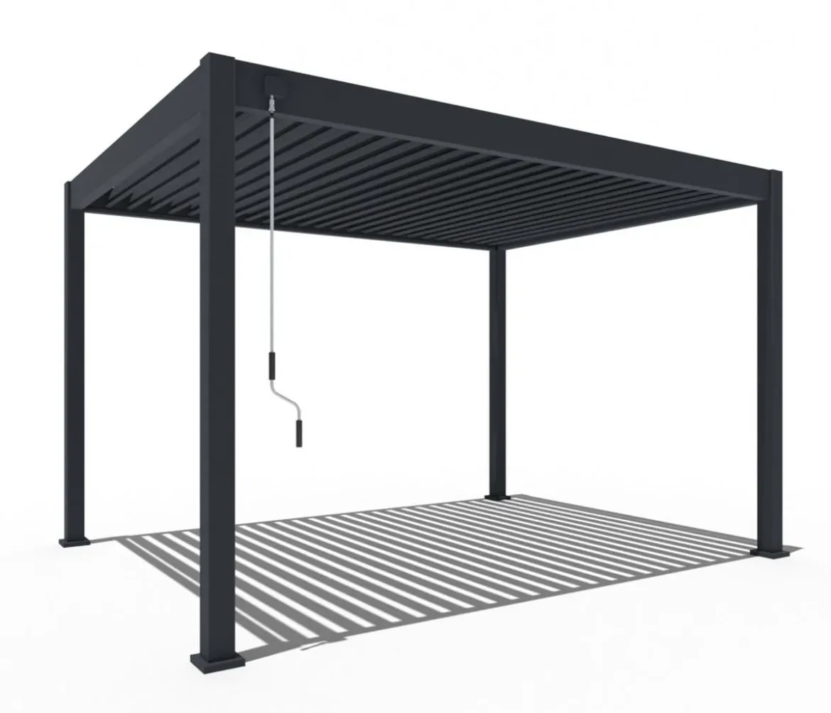 Weide Deluxe Pergola Voll-Alu, ca. B400/H255/T300 cm