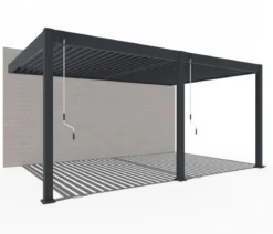 Weide Deluxe Wandpergola Voll-Alu, ca. B530/H255/T360 cm