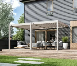 Weide Deluxe Wandpergola Voll-Alu, ca. B530/H255/T360 cm