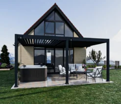 Weide Deluxe Wandpergola Voll-Alu, ca. B530/H255/T360 cm