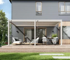 Weide Deluxe Wandpergola Voll-Alu, ca. B530/H255/T360 cm