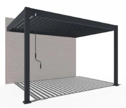 Weide Deluxe Wandpergola Voll-Alu, ca. B400/H255/T300 cm