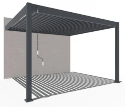 Weide Deluxe Wandpergola 3,6x4 Voll-Alu, ca. B400/H255/T360 cm