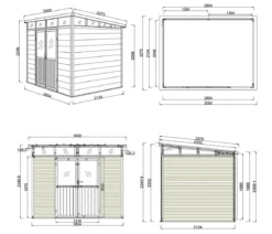 Weide Gartenhaus, ca. B278/H226/T218 cm