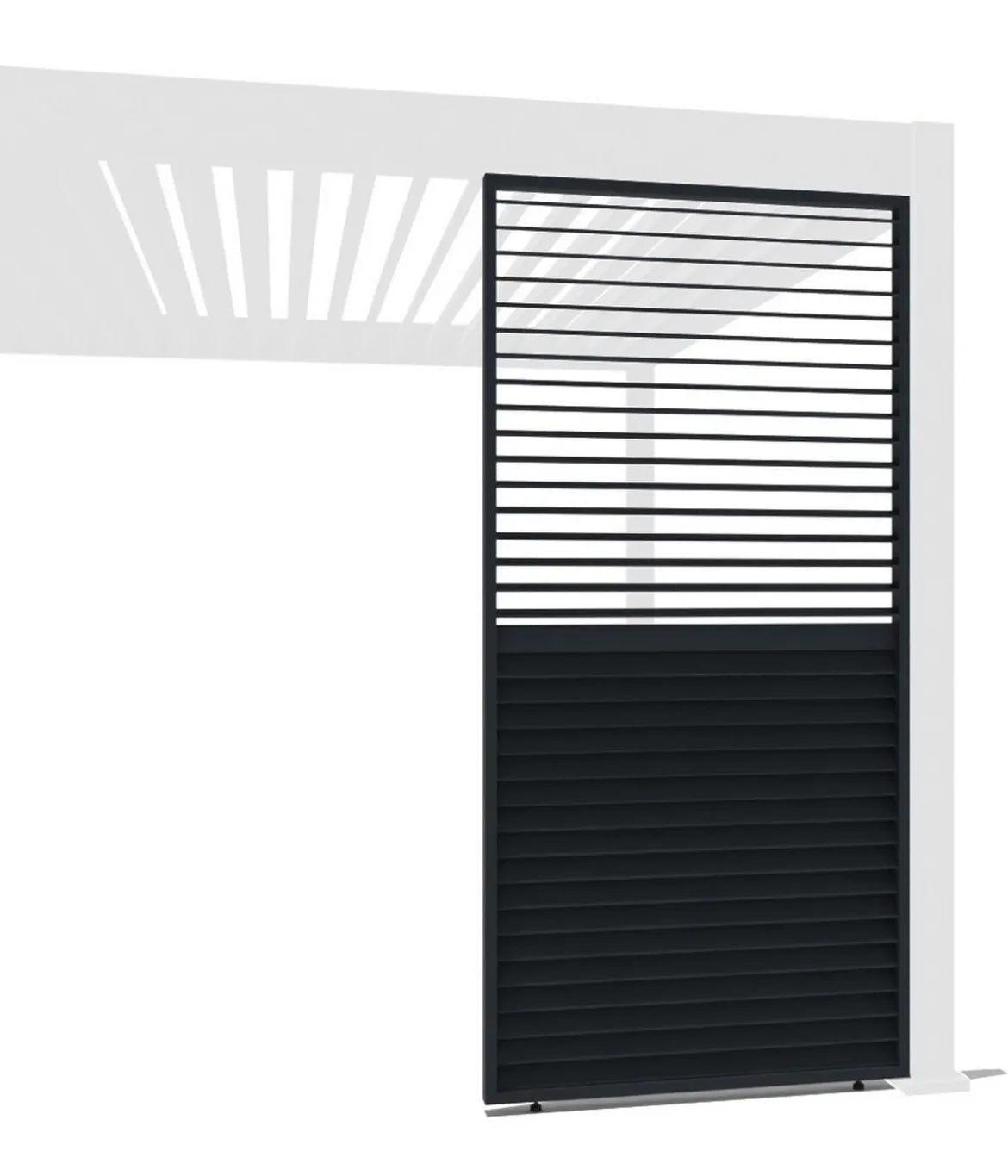 Weide Horizontales Seitenwand-Paneel, ca. B123/H236 cm