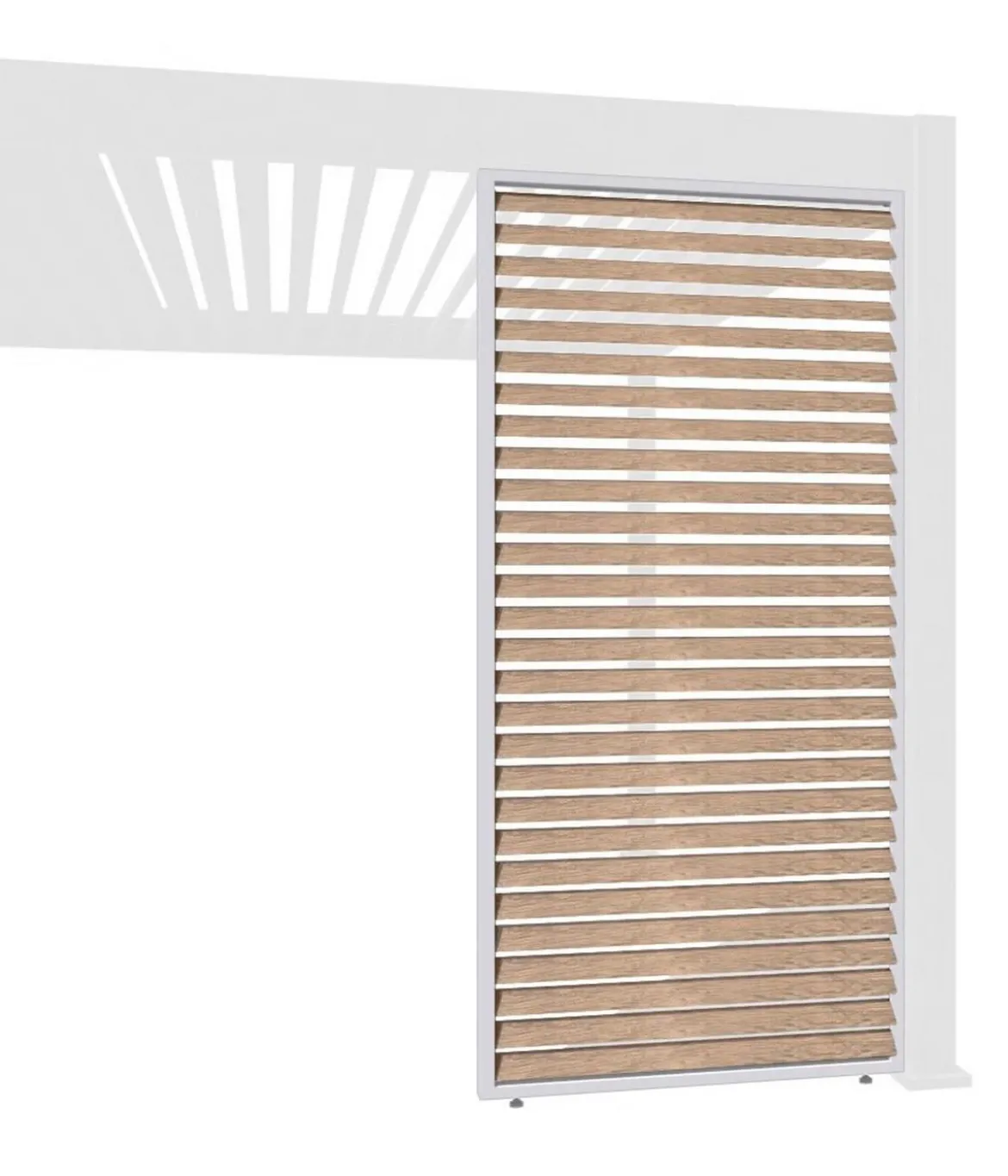 Weide Horizontales Seitenwand-Paneel, Holzoptik, ca. B113/H236 cm