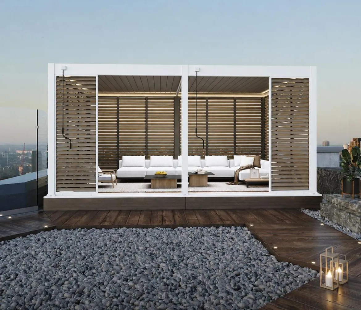 Weide Horizontales Seitenwand-Paneel, Holzoptik, ca. B113/H236 cm